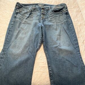 Torrid Button Fly Cropped Jeans